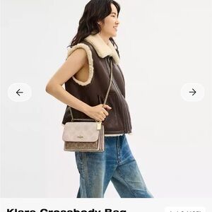 Coach Crossbody Bag in Brown and Cream